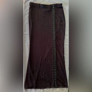 Lip Service Black Lace Maxi Skirt